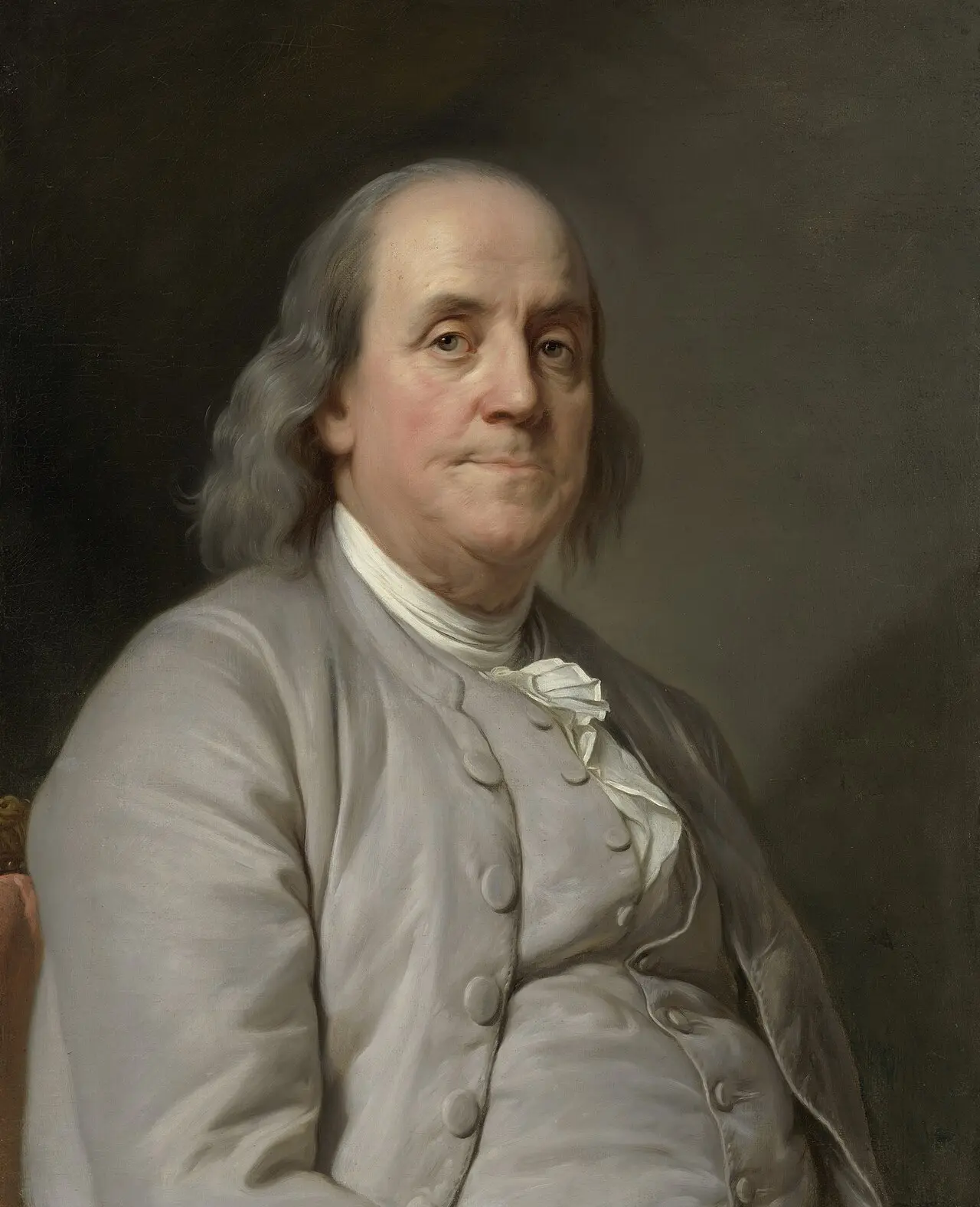 Portrait of Benjamin Franklin by Joseph Duplessis, painted in 1778.