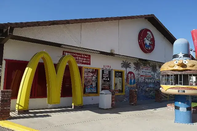 Later photo of the First Original McDonald's Museum at the site of the first McDonald's restaurant in San Bernardino, California.
