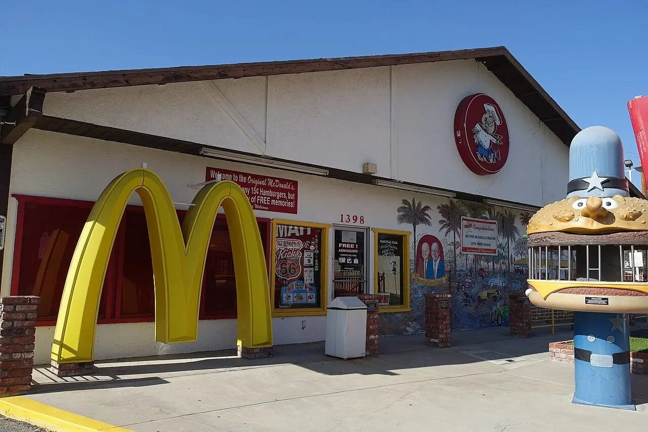Later photo of the First Original McDonald's Museum at the site of the first McDonald's restaurant in San Bernardino, California.
