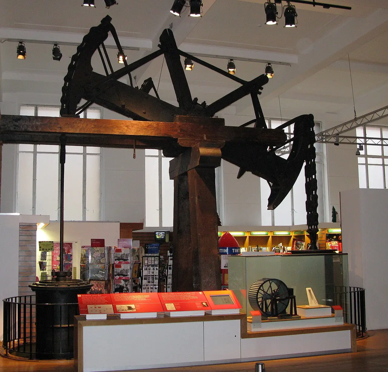Old Bess, the oldest surviving Boulton & Watt beam engine, built in 1777 and preserved at the Science Museum, London.