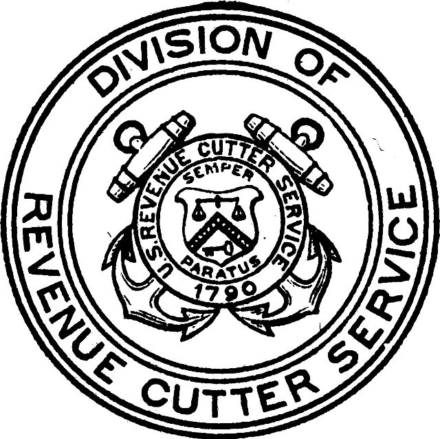 Seal of the U.S. Revenue Cutter Service, the agency created on August 4, 1790, and a direct predecessor of the U.S. Coast Guard.