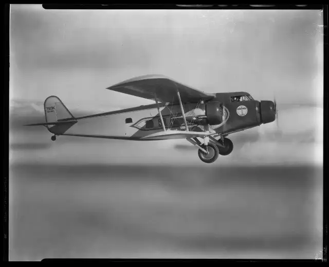 A Boeing 80A biplane airliner in flight — the same type of aircraft Ellen Church served aboard as a flight attendant in 1930.