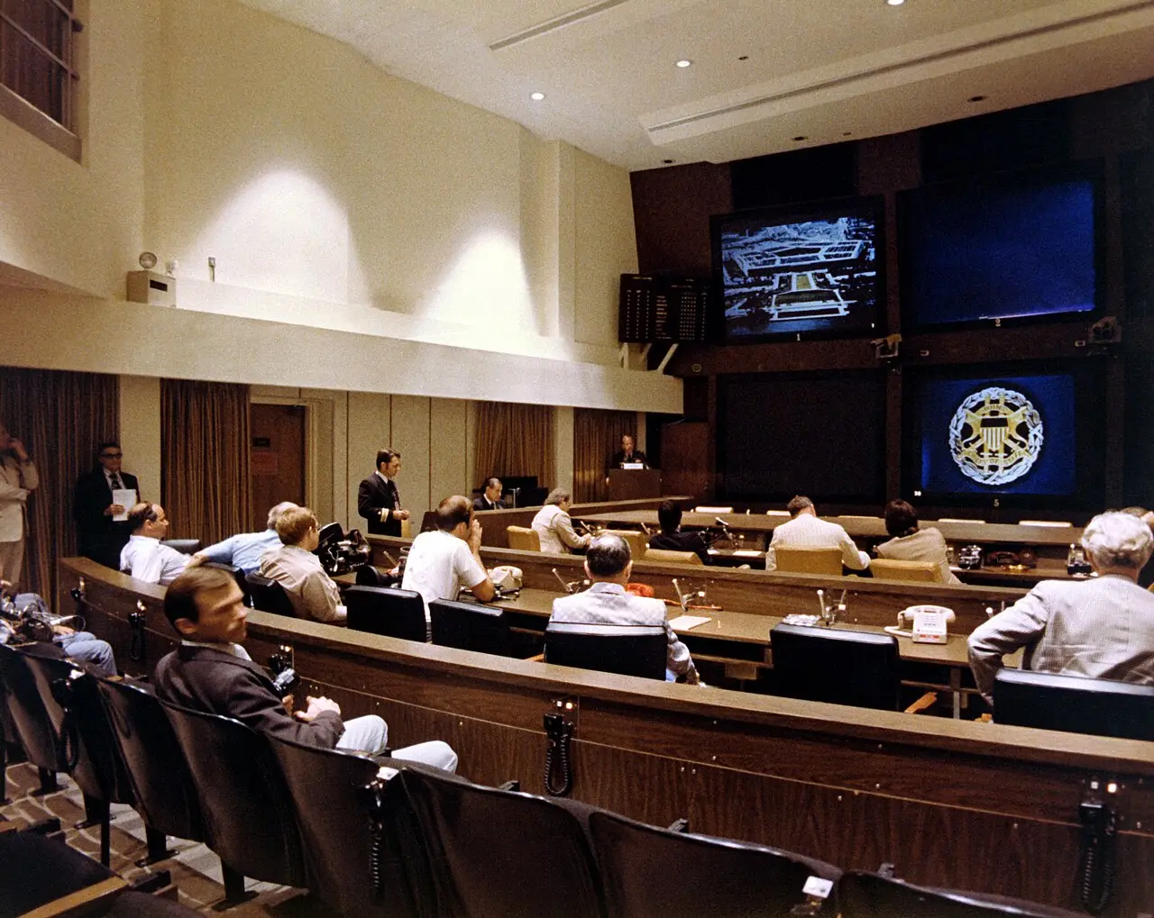 The National Military Command Center at the Pentagon, where the Moscow–Washington hotline has been operated since 1963 (not the original teletype equipment).