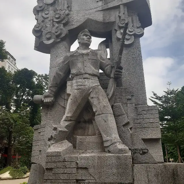 A stone monument in Hanoi honoring the fighters of the 1946 battle that opened the First Indochina War