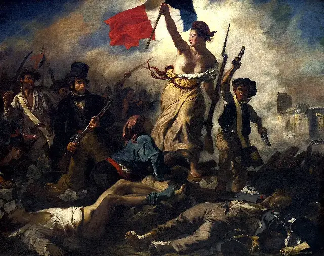 Eugène Delacroix's 'Liberty Leading the People' (1830), the iconic painting of French revolutionary republicanism