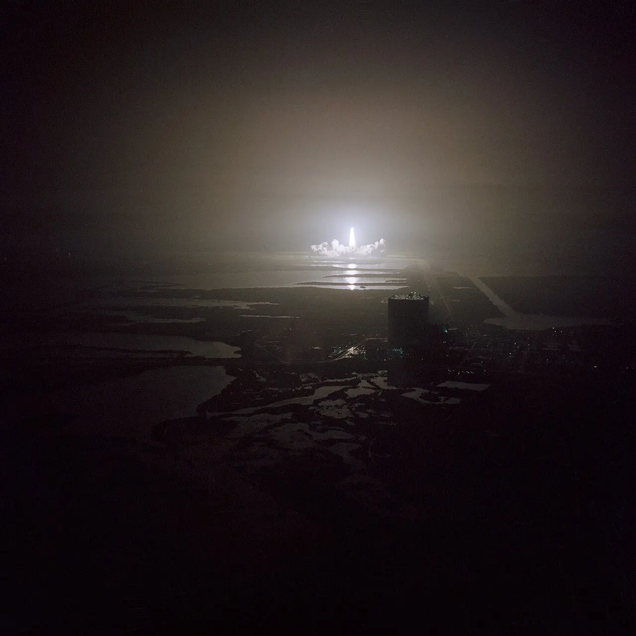 Space Shuttle Challenger's STS-8 mission lifts off on the first night launch of the shuttle program, August 30, 1983, carrying Guion Bluford, the first African American in space.