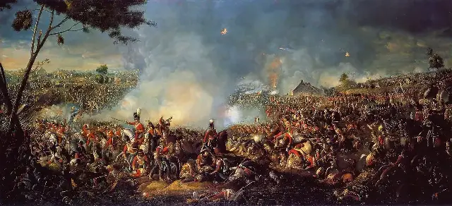William Sadler's 1815 painting of the Battle of Waterloo
