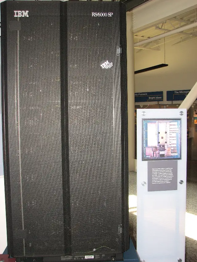 Later photo of IBM's Deep Blue chess computer on display at the Computer History Museum (not from the 1997 match).