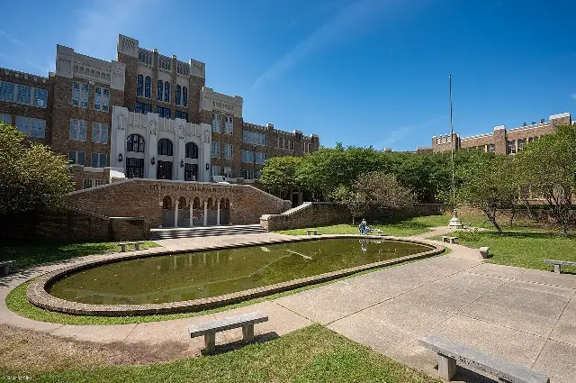 Little Rock Central High School in Arkansas, the school desegregated by the Little Rock Nine in 1957