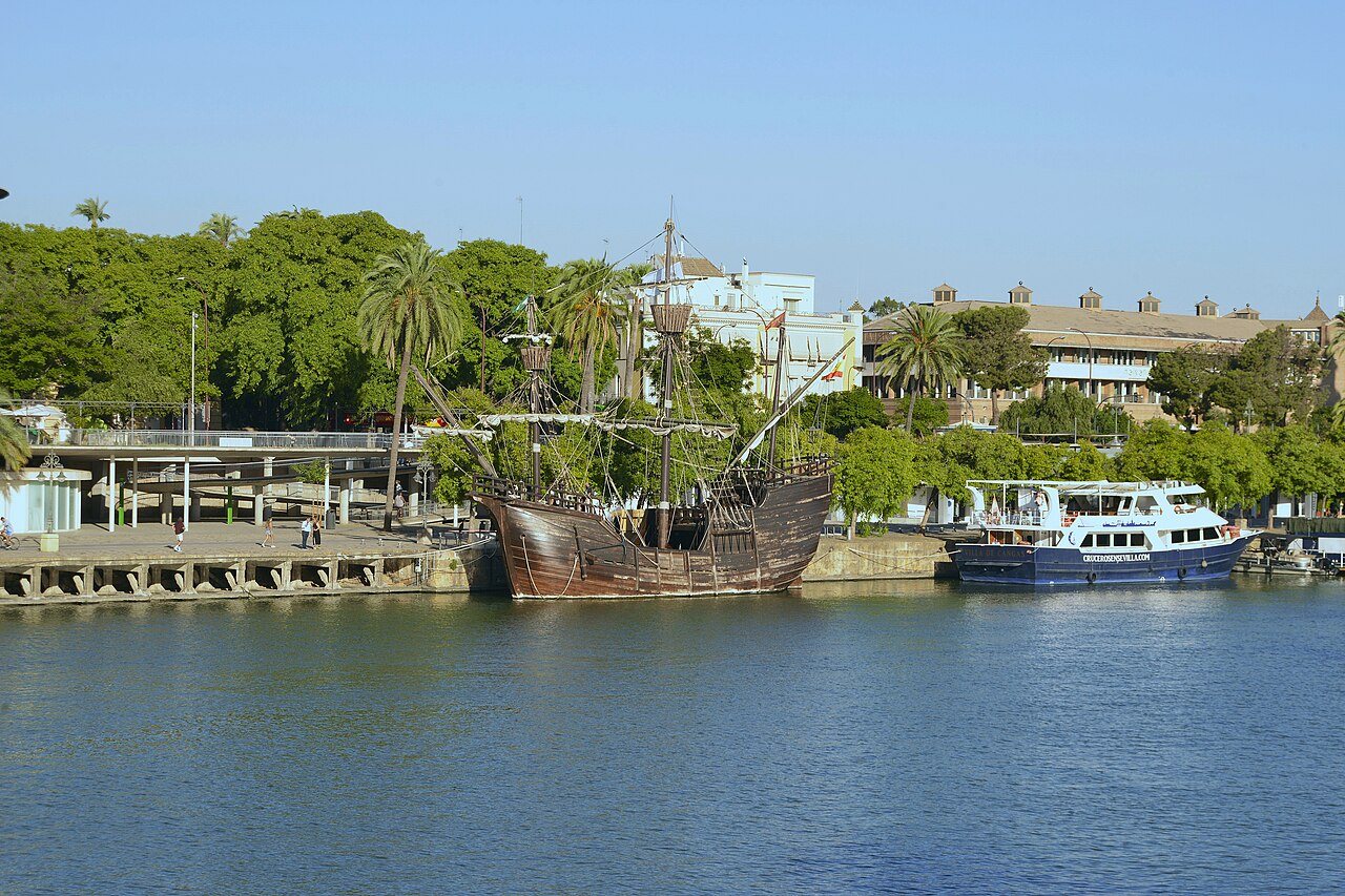 A full-scale replica of the Victoria, the only ship from Magellan's fleet to complete the circumnavigation