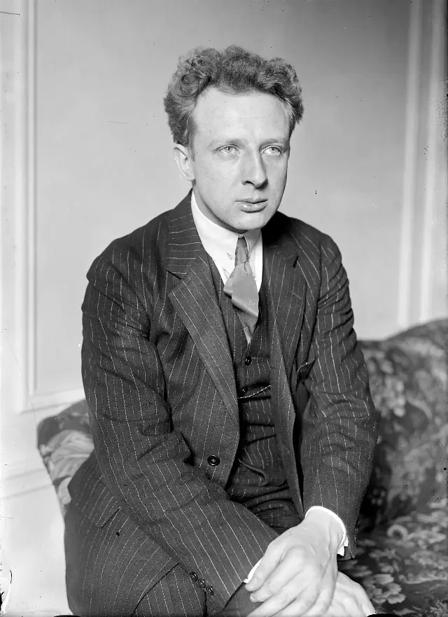 Illustrative: a young conductor Leopold Stokowski, who conducted the Philadelphia Orchestra's performance of the music for Disney's Fantasia (1940), in a Library of Congress portrait.