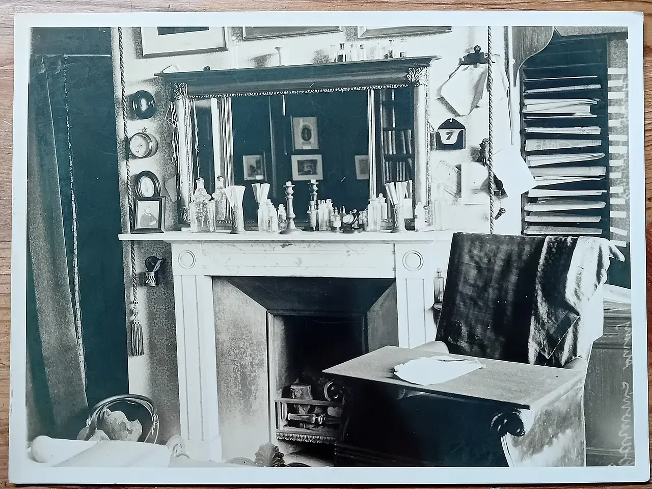 A 1930 photograph of Charles Darwin's study at Down House, Kent, where he wrote On the Origin of Species.