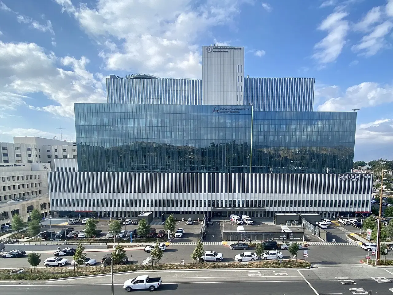 The Loma Linda University medical campus in Loma Linda, California, home of the medical center where Baby Fae's heart transplant took place.