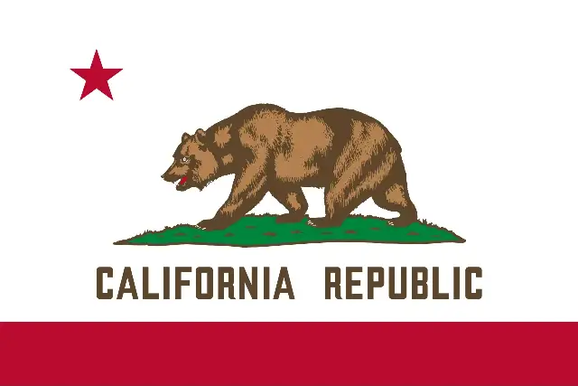 The flag of the State of California, descended from the Bear Flag of 1846.
