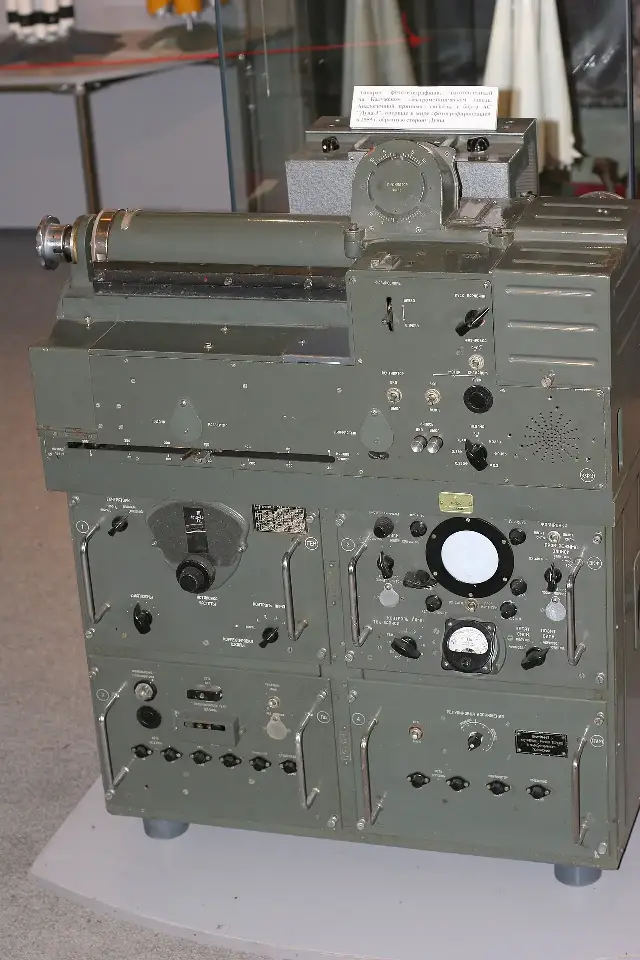 The phototelegraph equipment used to receive Luna 3's pictures as radio signals, on display at the Tsiolkovsky State Museum of the History of Cosmonautics.