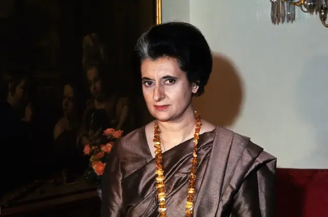 Indira Gandhi, Prime Minister of India, at the Carlyle Hotel in New York City, March 1966.
