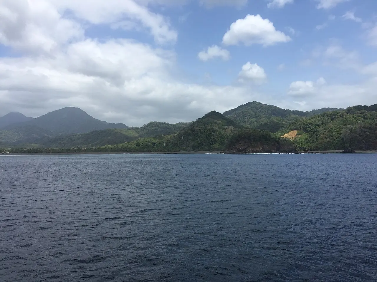 The jungle-lined Pacific coast of Panama's Darién region, near the shoreline Balboa's expedition reached in 1513.