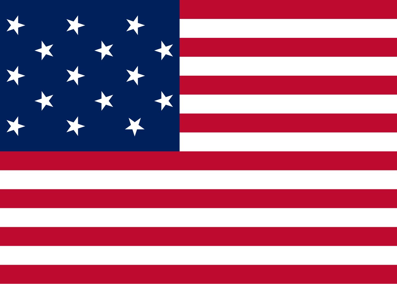 Digital reproduction of the 15-star, 15-stripe Star-Spangled Banner flag that flew over Fort McHenry in 1814