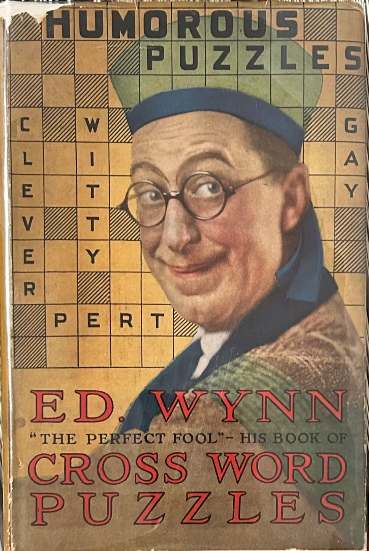 Cover of Ed Wynn's 1924 'Book of Cross Word Puzzles,' from the height of the crossword craze launched by Arthur Wynne's 1913 invention
