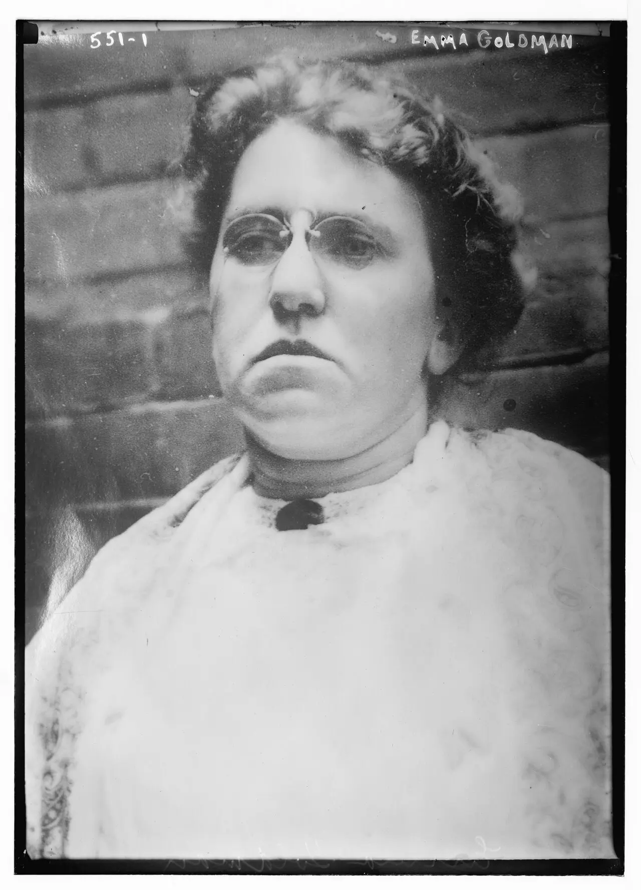 Portrait photograph of Emma Goldman, the anarchist orator deported from the United States in 1919