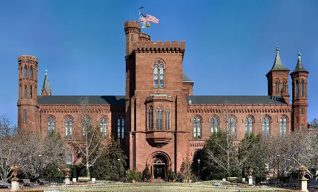 The Smithsonian Institution Building, known as the Castle, on the National Mall in Washington, D.C.