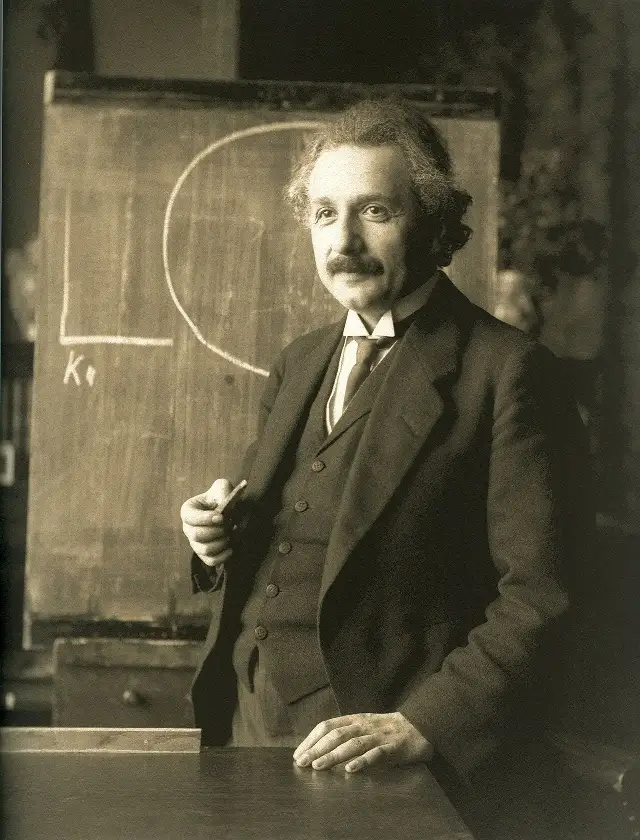Albert Einstein during a lecture in Vienna in 1921, photographed by Ferdinand Schmutzer.