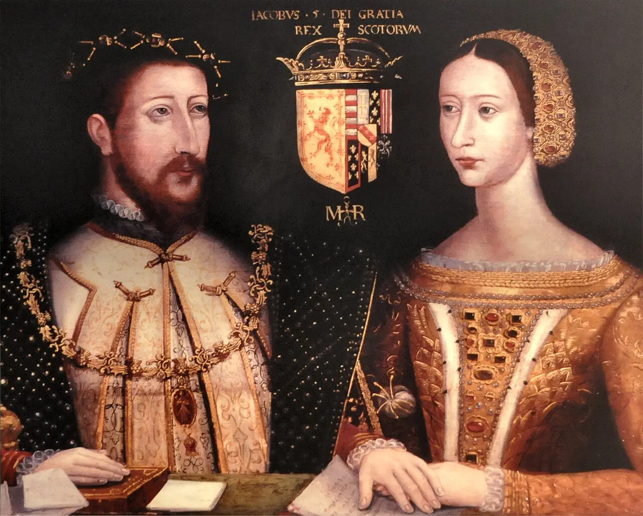 A period portrait of James V of Scotland and his queen Mary of Guise (illustrative; the king's army was defeated at Solway Moss in 1542).