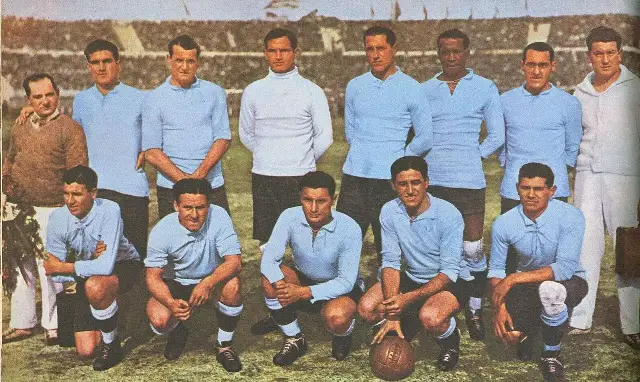 The Uruguay national football team at the 1930 World Cup in Montevideo — winners of the first tournament FIFA ever staged.