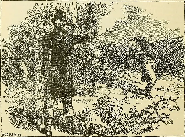 A 1901 engraving depicting the July 11, 1804 duel between Aaron Burr and Alexander Hamilton at Weehawken, New Jersey.